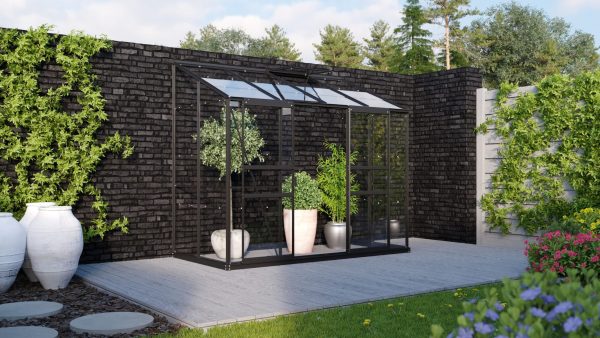 Vitavia Ida 3300 seinäkasvihuone sokkelilla, musta (tilaustuote)