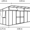 Vitavia Aphrodite 11500 kasvihuone sokkelilla, musta (tilaustuote) - Image 2