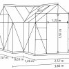 Vitavia Sirius 13 m2 kasvihuone karkaistu lasi, musta - Image 2