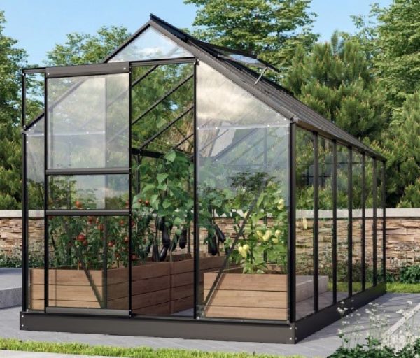 Vitavia Venus 7500 kasvihuone + sokkeli, musta (tilaustuote)