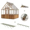 Alton Cheltenham Victorian Cedar täyskorkeilla seinillä, 6,85 m2 kasvihuone