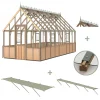 Alton Cheltenham Victorian Cedar täyskorkeilla seinillä, 15,20 m2 kasvihuone