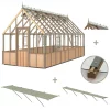 Alton Cheltenham Victorian Cedar täyskorkeilla seinillä, 16,79 m2 kasvihuone