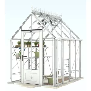 Robinsons Repton 5,19 - 7,64 m2 kasvihuone - 5,19 m², Heritage white