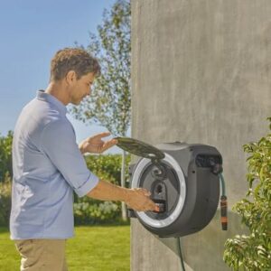 Seinäletkukela Gardena PowerRoll XXL 40m valkoinen tai turkoosi